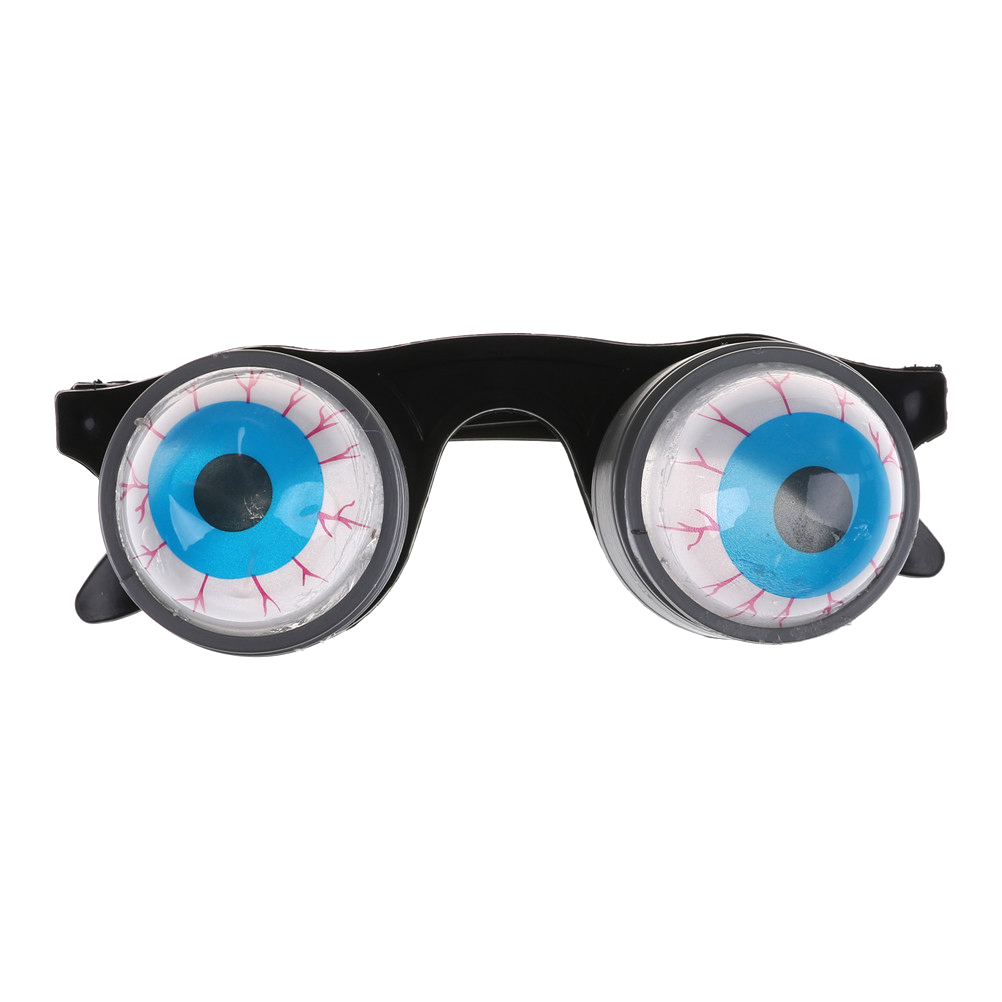 1Pcs Pop Out Eye Drop Eyeball Prank Glasses Horror Scary Party Gags Practical Jokes Funny Toy Black and Gray