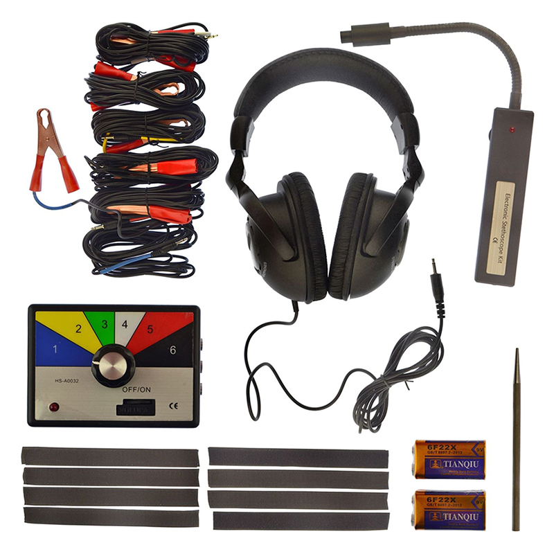 Combination Electronic Stethoscope Kit Auto Car Mechanic Noise Diagnostic Tool Six Channel