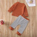 0-24M Newborn Infant Baby Boy Clothing Set Casual Hooded Tops + Striped Pants Outfits Autumn Spring Costumes