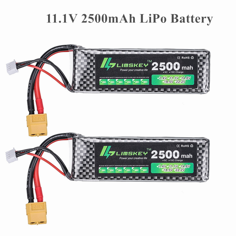 11.1V LiPo Battery For RC Car Airplane Helicopter High Power 11.1 v 2500mAh 3S Battery for RC toys accessories XT60 Plug 803496
