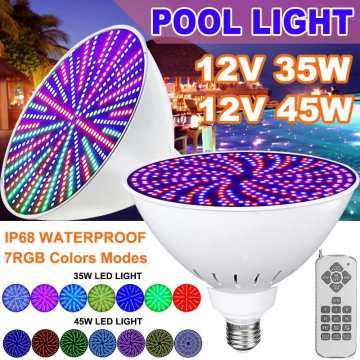 NEW IP68 Led Swimming Pool Light 35W/45W Led Waterproof UnderWater Light AC 12V Pond Lights RGB Led Piscina Luz Spotlight