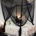 190*210*240cm King Queen Home Practical Mosquito Nets Black /White /Beige Four Corner Post Bed Canopy Camping Mosquito Net
