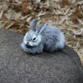 15 Cm Mini Plush Toy Realistic Cute White Plush Rabbit Fur Realistic Animal Easter Rabbit Simulation Rabbit Toy Model Gift