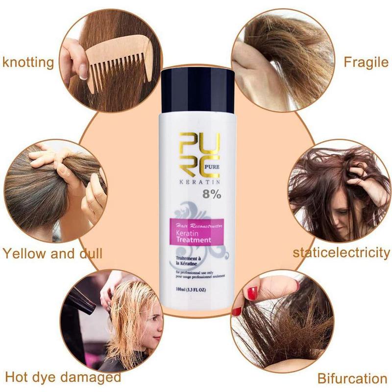 12% keratin hair treatment and purifying shampoo hair care products set Brazilian keratin