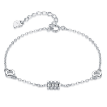 Simple Shiny 925 Silver Plated Bracelet Bangle Cuff