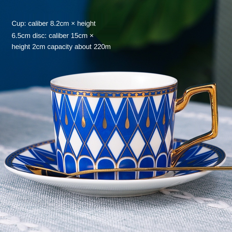 European Style Coffee Cup and Saucer Set Girl Heart Light Luxury Nordic Style Home Bone China English Afternoon Tea Cup