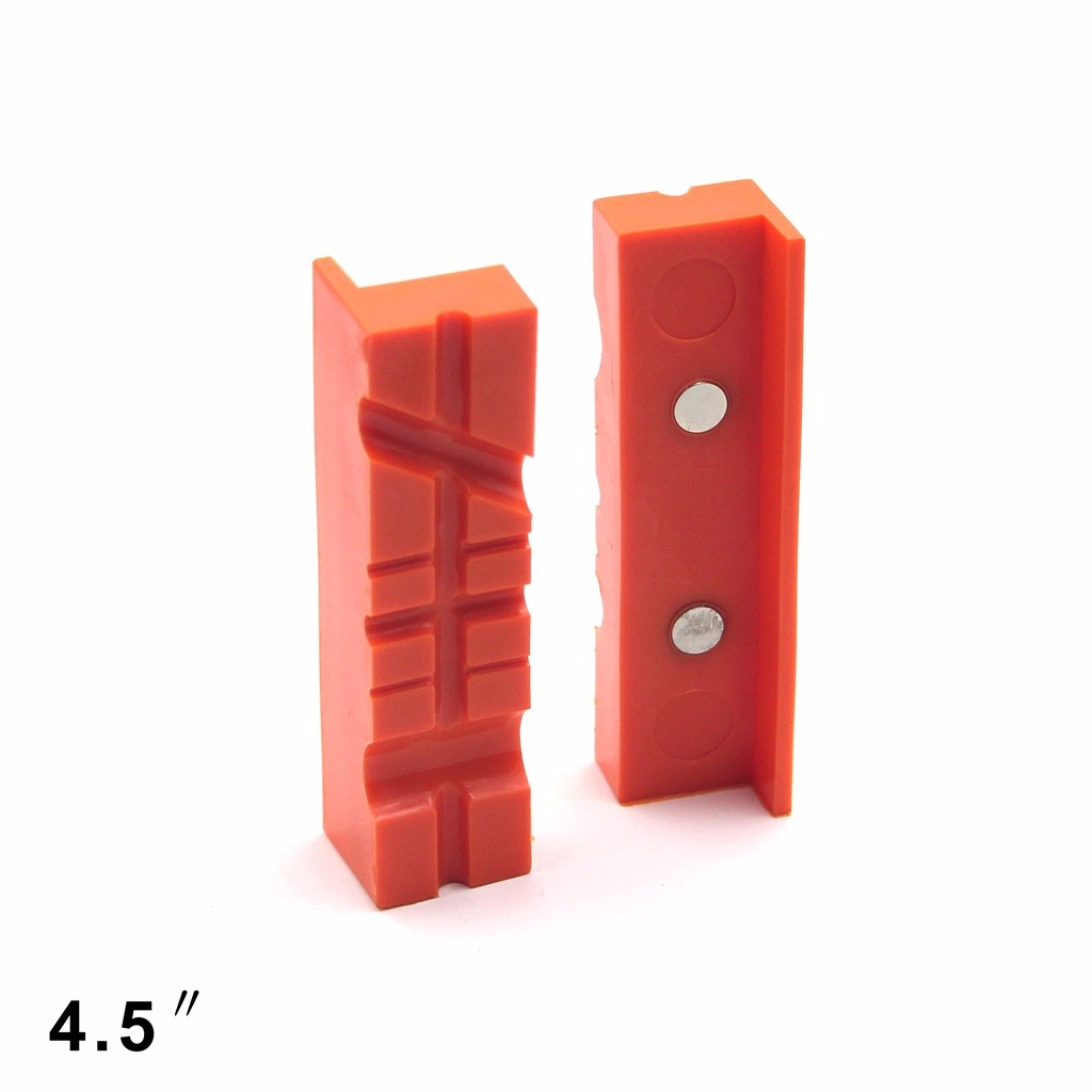 2pcs Vise Jaw Pads Pair Of Magnetic Soft Pad Jaws Rubber For Metal Vise 4.5Inch Long Pad Bench Vice Woodworking Tools Hot