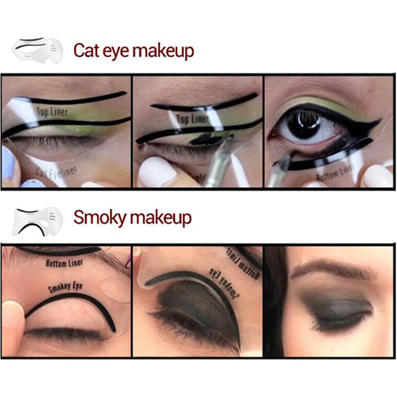 10pcs Eyeliner Template Kit Model for Eyebrows guide template Shaping Maquiagem eye shadow frames card makeup Eye Brow tools