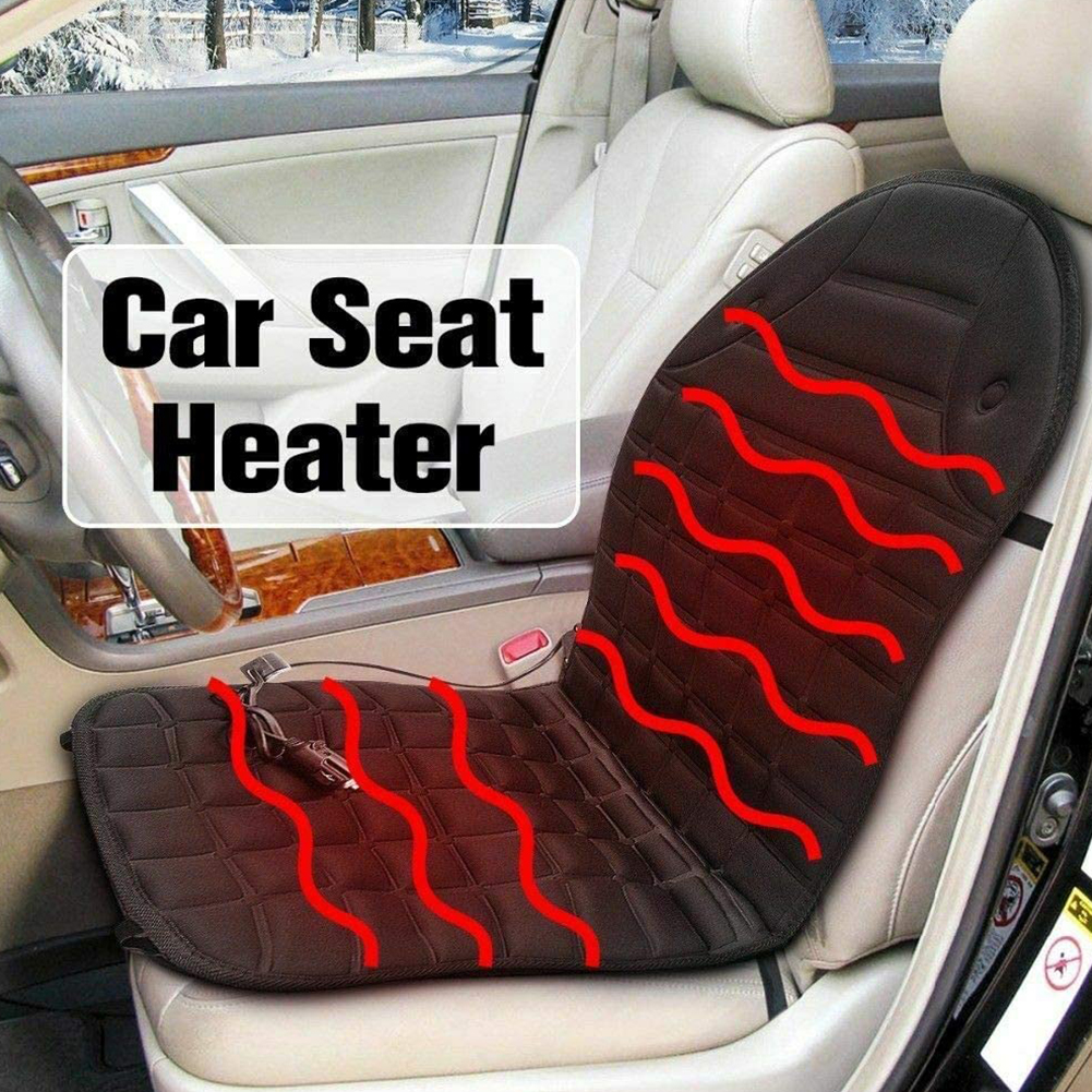 Universal 12V Car Soft Comfortable Auto Seat Heater Warmer Cover Adjustable Temperature Heated Seat Cushion Pad for Cold Weather