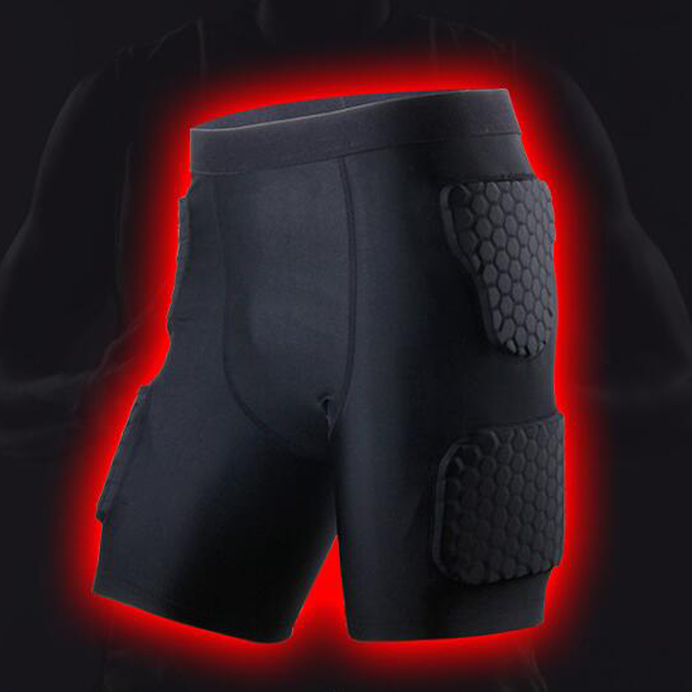 New Men's Football Anti-Collision Pants Basketball Sports Protective Gear Rugby Wear Taekwondo Ski Nipples Sports Shorts