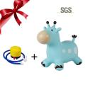 Blue horses Bouncy Inflatable Hopping Rubber Jumping Rocking Horse Ride on Animal Toddler Toys