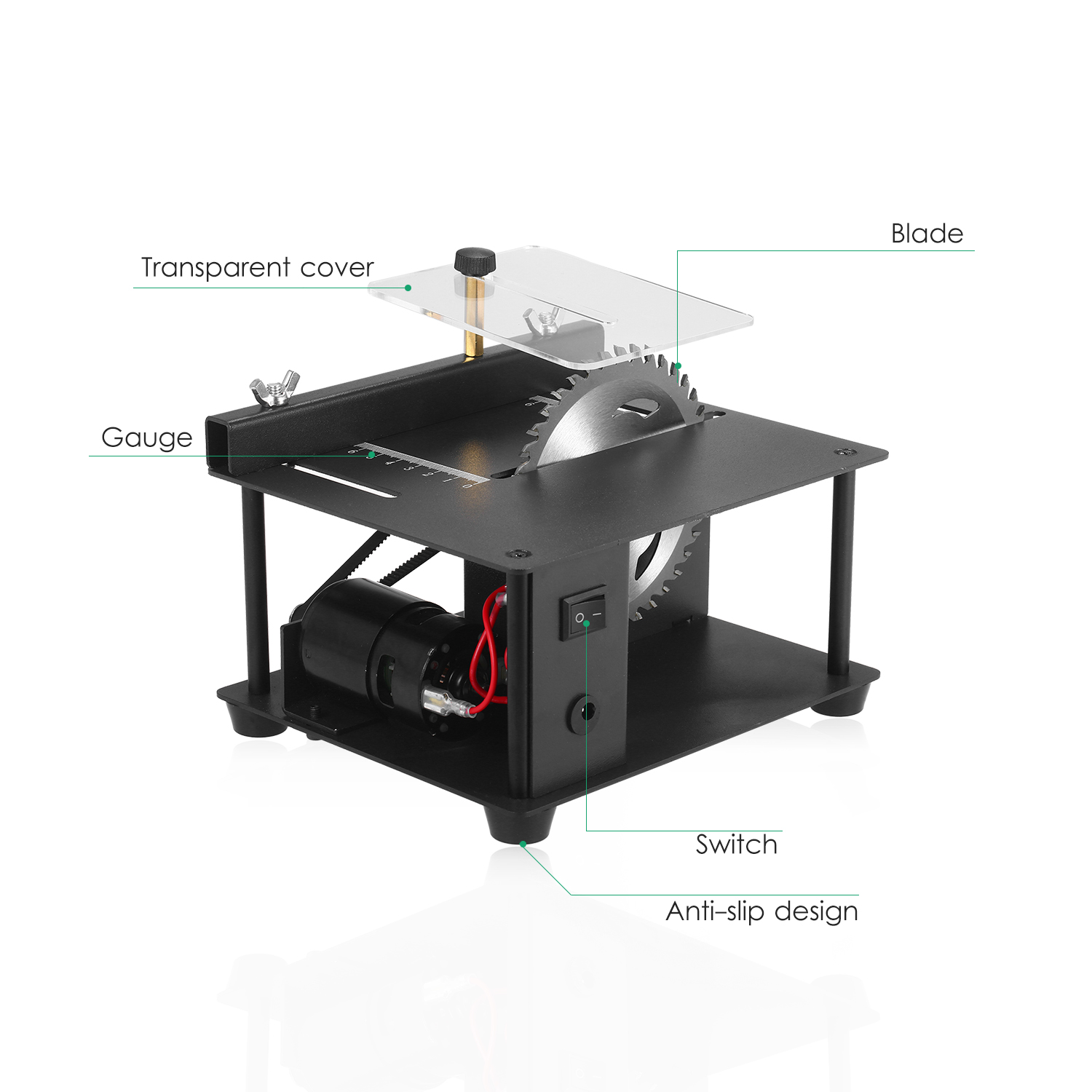 Table Saw Multi-Functional Mini Desktop Saw Cutter Electric Cutting Machine Adjustable-Speed 35MM Cutting Depth power tools