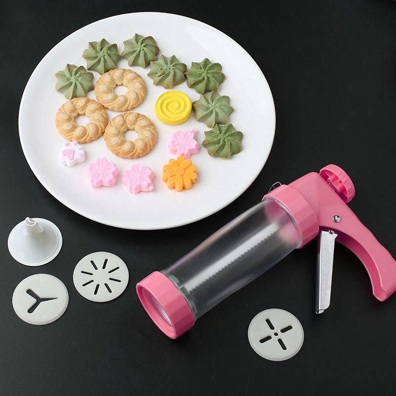 Cookie Press Kit Gun Making Cake Decoration Press Biscuits Mold Dessert Squeeze Cream Mouth Garland Baking Machine
