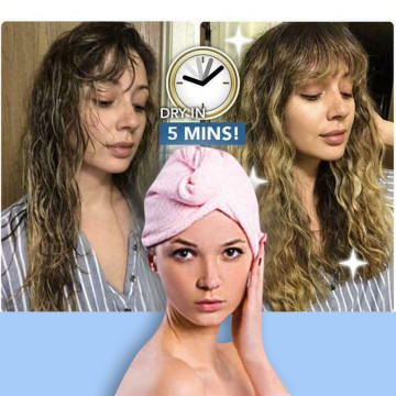 Microfiber Towel Quick Dry Hair Magic Drying Tu rban Wrap Shower Cap Bathing Hat Time Saving Cap Thickened Drying Towel Shower