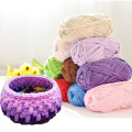 Hand-knit Woven Thread Thick Yarn Basket Blanket Carpets Yarn Cozy Cotton Wool Knitting Braided DIY Crochet Fancy Cloth Yarn