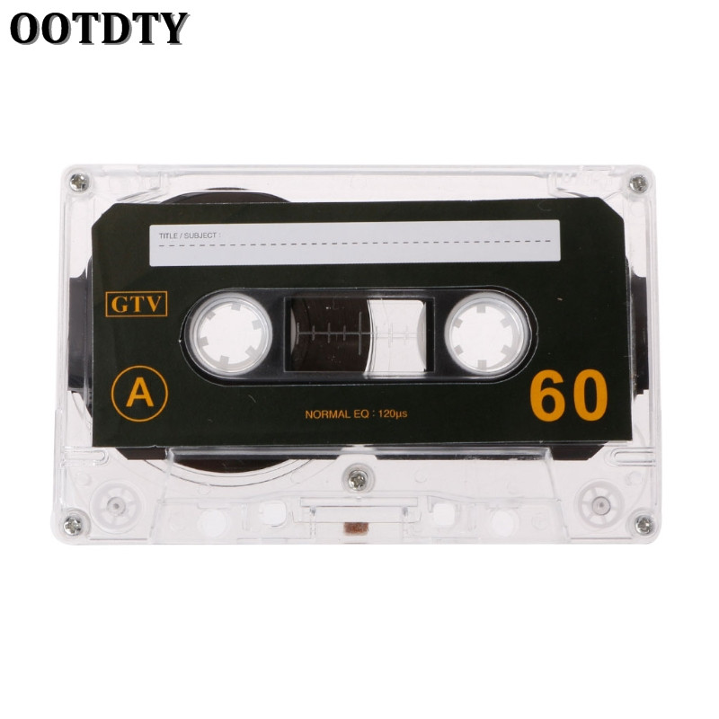 OOTDTY Standard Cassette Blank Tape Empty 60 Minutes Audio Recording For Speech Music Player