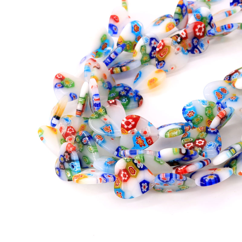 New Fashion Crystal Heart Shape Beads 20x20mm Colored glaze Glass Beads For Jewelry Making 10pcs Wholesale