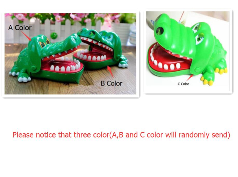 Creative Parent child interaction toy green Bite finger alligator extract a tooth classic child game practical joke toy