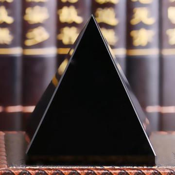 Pyramid Healing Crystal Crafts Black Natural Obsidian Quartz Crystal Gift Home Decor Beautiful Lustrous Surface Drop Shipping