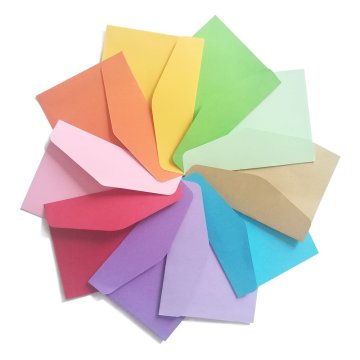 Coloffice 10PCs/Set Candy Color Cute Envelope Bank Membership Card Storage Bag Blank Small Gift Envelope School Office Supplies