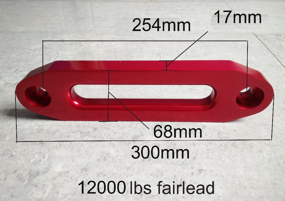 12000 LBS Aluminium Hawse Fairlead Winch Alloy Synthetic UHMWPE Rope 4X4 4WD Recovery Tow Free Shipping