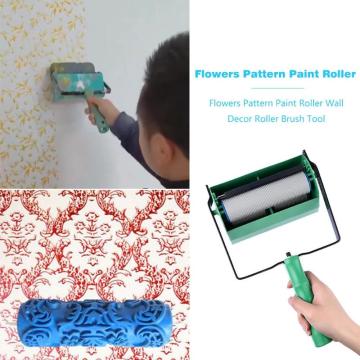 5 inch DIY Flowers Pattern Paint Roller for Wall Decoration Room Wall Painting Household Use Wall Decorative
