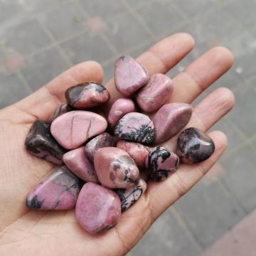 Natural Rhodonite Stone Pink Black Gemstone crystal Tumbled Healing Chakra