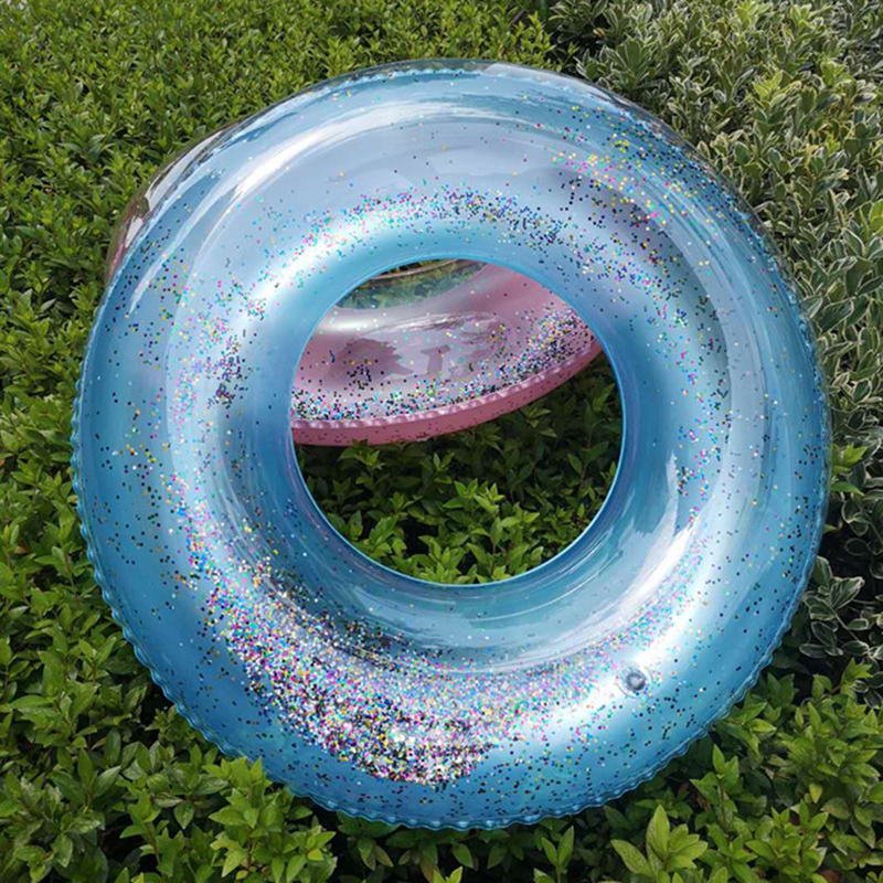 SMALL ROAMING Sequin Transparent Inflatable Circle Adult Children Swim Ring Swimming Pool Inflatable Float Adult Kids Pool Party