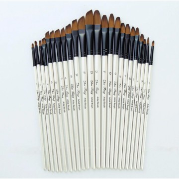 12 Artist Watercolor Painting Brushes Brush Oil Acrylic Flat Tip Paint Kit Professional Art Nylon Hair Painting Set Art Supplies