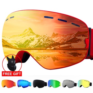 Ski Goggles With Ski Mask Men Women Snowboard Goggles Glasses Skiing UV400 Protection Anti-fog winter Snow Skiing Glasses