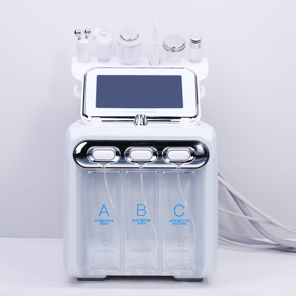 6 in1 H2-O2 Hydro Dermabrasion RF Bio-lifting Spa Facial Hydro Facial Microdermabrasion Machine Water Dermabrasion Beauty machin