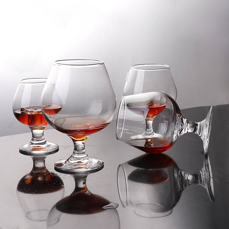 Hot Selling 4 Styles 100-700ML Short Leg Brandy Wine Glass Whiskey Cup Lead-free Glass Bar Family Drinking Tools Wine Tasting
