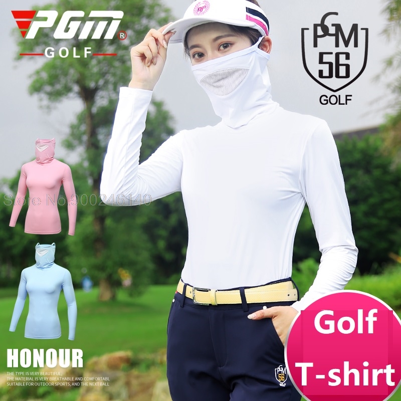 Womens Shirts Golf Clothing Summer Ladies Tops Ice Silk Sunscreen Bottoming Cool Long Sleeved Shirt Outdoor Sports Team Clothes