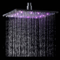 Wall Mounted LED Rainfall Shower Faucet Set Square Shower Head Bathroom Shower Massage Jet Hand Shower Thermostatic Mixer Tap