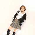 Winter Tennis Skirts Autumn Woolen Plaid Pleated Skirt Higt Waist Student Cheerleader Uniform With Inner Shorts Badminton Skirts