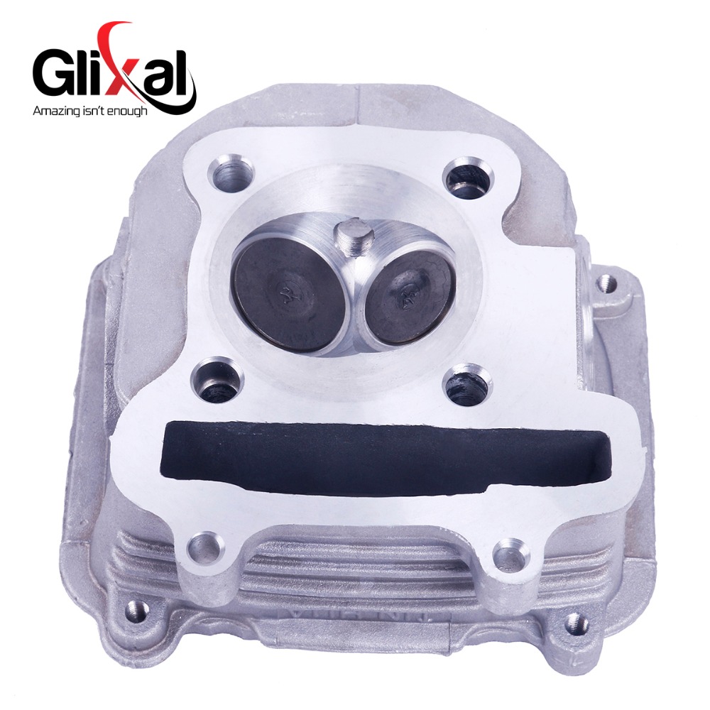 Glixal GY6 180cc Chinese Scooter 61mm High Performance Cylinder Head Assy with Valves 4T 157QMJ ATV Go Kart Buggy Moped Quad