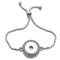 New Fashion Adjustable Chain Bracelets Metal Snap Bracelet Fit 18MM /12MM Snap Buttons DIY Snap Jewelry For Women ZE159