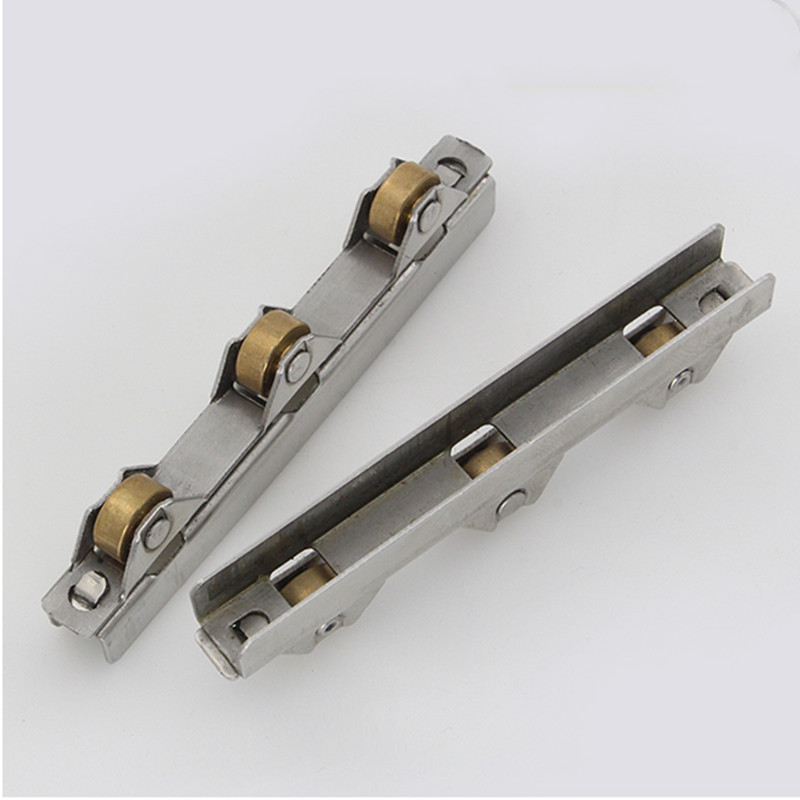 Frameless glass sliding door wheel Clamp Pulley shower cab 5-10mm Stainless steel door window roller guide runner Hardware