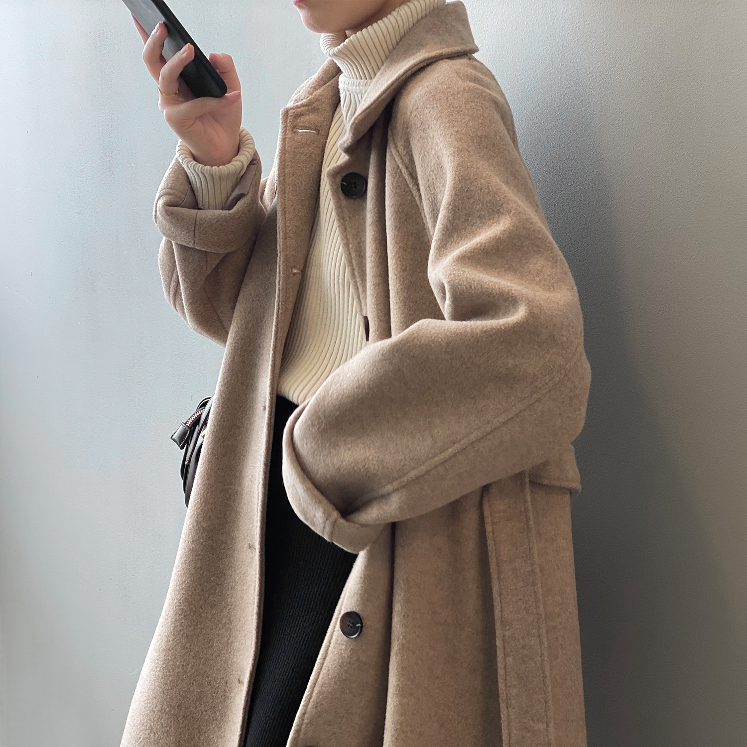 Women's Winter Long Wool Coat Outerwear 2020 Ladies Trench Korean Cashmere Female Loose Warm Clothes Windbreaker Jackets