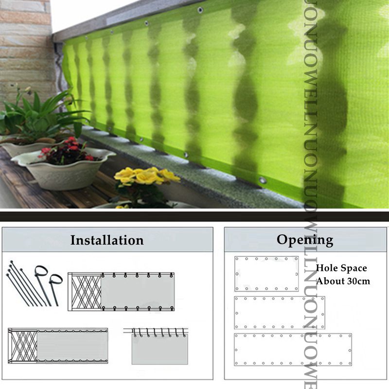 80x180/270/360cm Emerald Green Sun Shade Sails HDPE Anti-UV Sunshade Nets Balcony Safety Fence Courtyard Flower Garden Net Cover