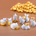 Figurines Miniatures 8pcs/set Rich Rat Mouse Resin Bonsai Animals Home Decoration Accessories Crafts Figurines DIY Resin Gift