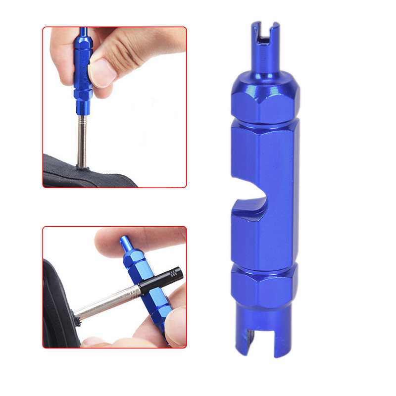 Double-head Bicycle Wrench valve Core disassembly tool Multifunction Valve Core Removal Tool Wrench Disassembly Outdoor Sport