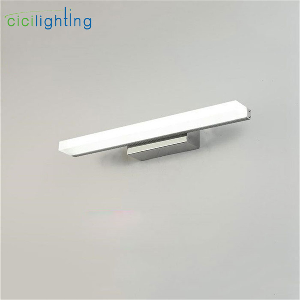 L39cm L49cm L59cm L69cm L89cm led Mirror Light Stainless Steel Base Acrylic Mask Bathroom Vanity Wall Mounted Lights FIXTURE