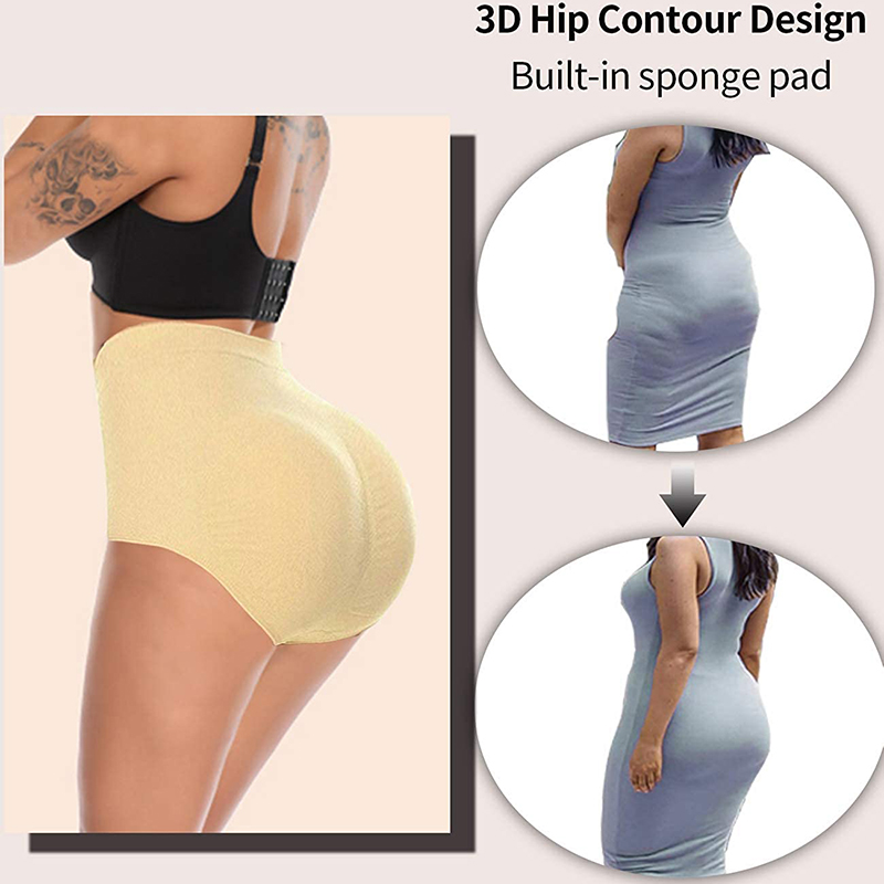 Women Shapewear Waist Trainer Seamless Butt Lifter Padded Butt Hip Enhancer Body Shaper Brief Panties Underwear Tummy Control