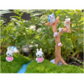 2PCS Decorative Figurine Mini Fairy Garden Owl Tree Branches Ornament DIY Micro Landscape Accessories Exquisite Ornament Figures