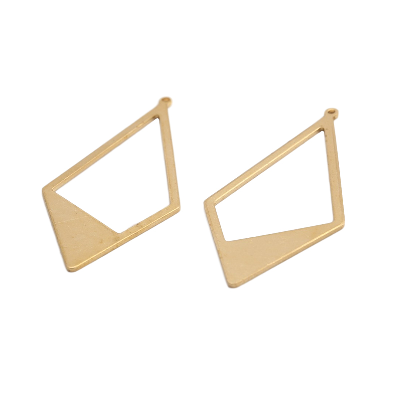 10pcs Brass Brass Hanging Earrings Charms Geometry Open Teardrop Resin Frame Charms Pendants Diy For Jewelry Making Accessories