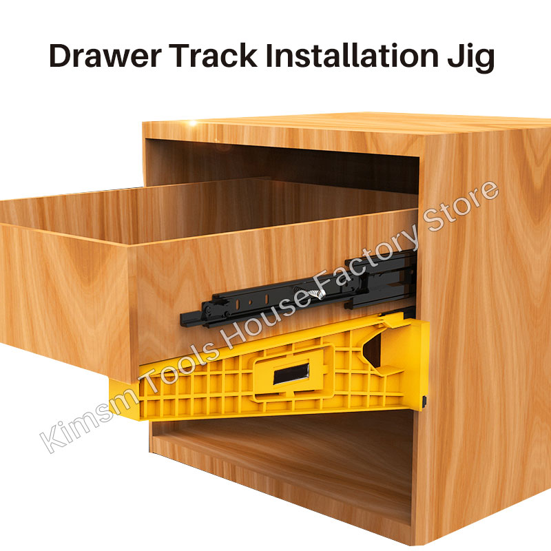2PCS Drawer Track Installation Jig For Woodworking Drawer Installation Aids Auxiliary Cabinet Holder Drawer Slide Mounting Tools