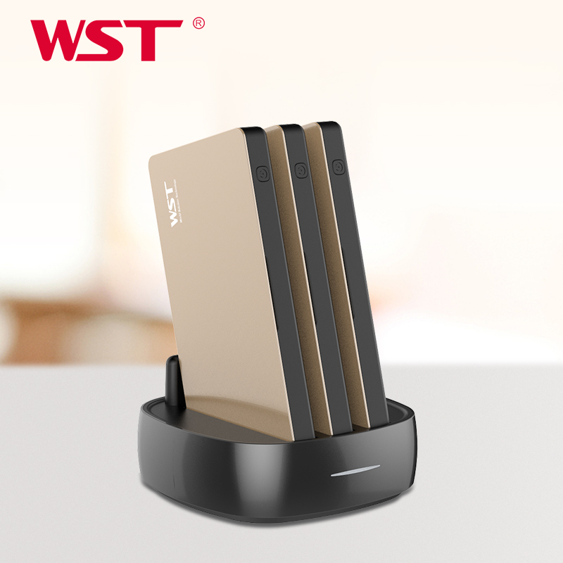 WST Portable Charger Station for Family Public Business 3PCS 8000mAh Power Bank with Built in Charging Cables Power bank Station