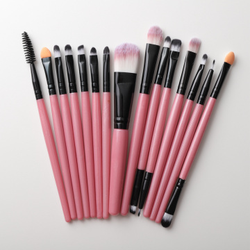 FLD 15pcs Maleup Brushes Set Mascara Blush Eye Brush Set Foundation Eyelash Eyeliner Face Concealer Makeup Brush Tools kit