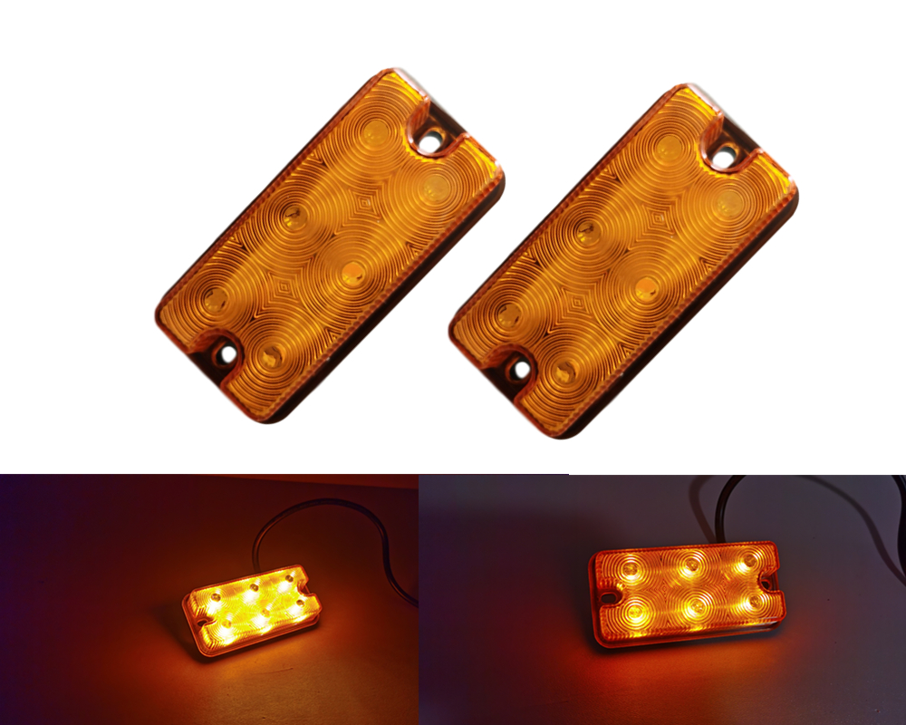 2x 12V- 80V Amber LED Forklift Lights 24v Forklifts Turn Signal lights Warning lights Side Light Tail Lamps 12V 24V 48v lights